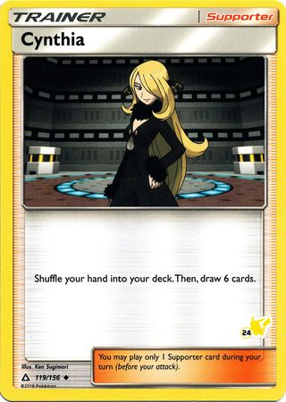 Cynthia (119/156) (Pikachu Stamp #24) [Battle Academy 2020] | Jack's On Queen
