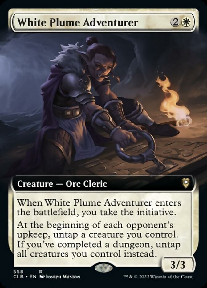 White Plume Adventurer (Extended Art) [Commander Legends: Battle for Baldur's Gate] | Jack's On Queen