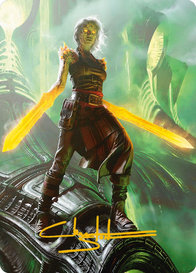 Nahiri, the Unforgiving Art Card (Gold-Stamped Signature) [Phyrexia: All Will Be One Art Series] | Jack's On Queen