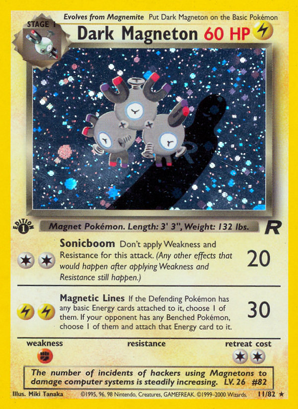 Dark Magneton (11/82) [Team Rocket 1st Edition] | Jack's On Queen