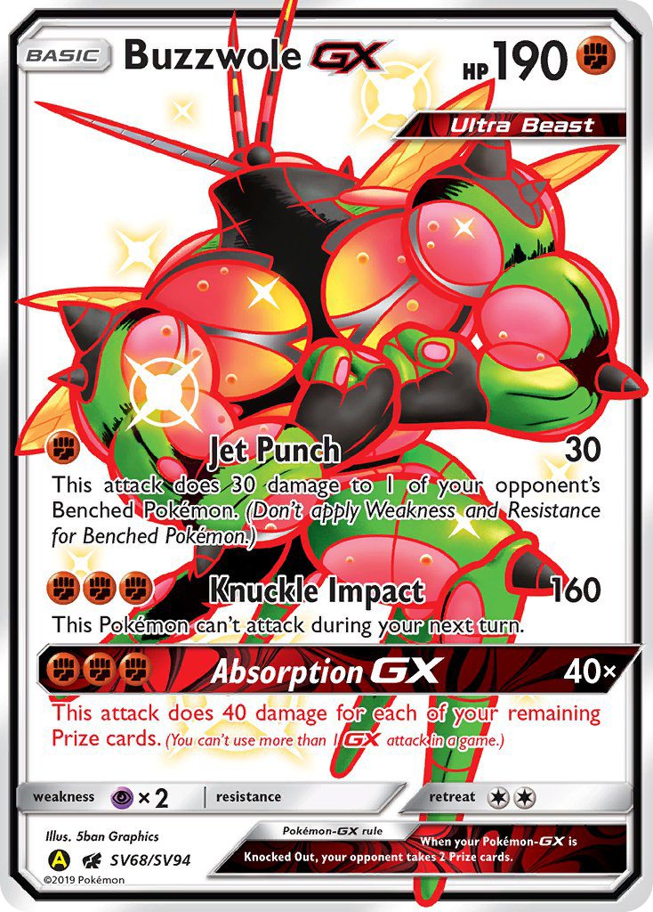 Buzzwole GX (SV68/SV94) [Sun & Moon: Hidden Fates - Shiny Vault] | Jack's On Queen