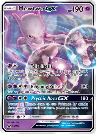 Mewtwo GX (SM196) (Jumbo Card) [Sun & Moon: Black Star Promos] | Jack's On Queen