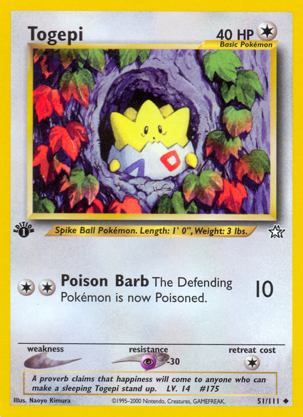 Togepi (51/111) [Neo Genesis 1st Edition] | Jack's On Queen