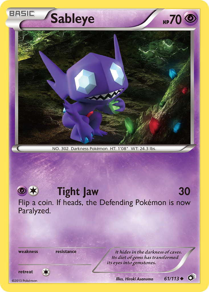 Sableye (61/113) [Black & White: Legendary Treasures] | Jack's On Queen