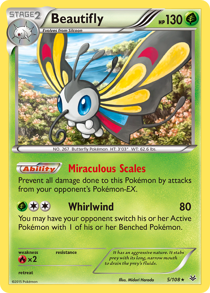 Beautifly (5/108) [XY: Roaring Skies] | Jack's On Queen