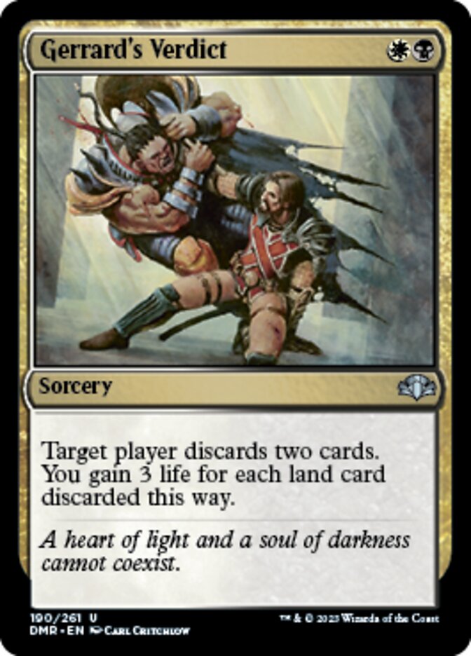 Gerrard's Verdict [Dominaria Remastered] | Jack's On Queen