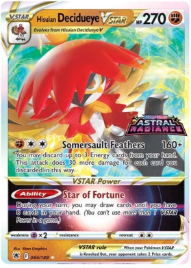 Hisuian Decidueye VSTAR (084/189) (Jumbo Card) [Sword & Shield: Astral Radiance] | Jack's On Queen