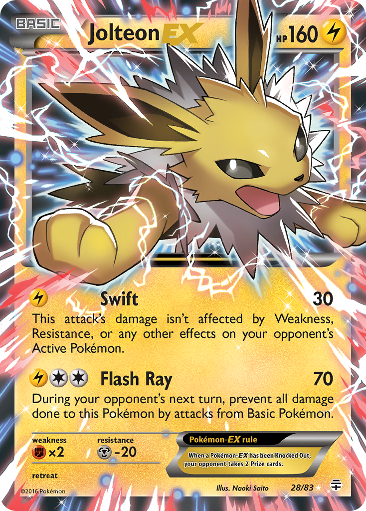 Jolteon EX (28/83) [XY: Generations] | Jack's On Queen