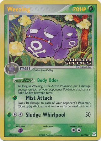 Weezing (33/113) (Stamped) [EX: Delta Species] | Jack's On Queen