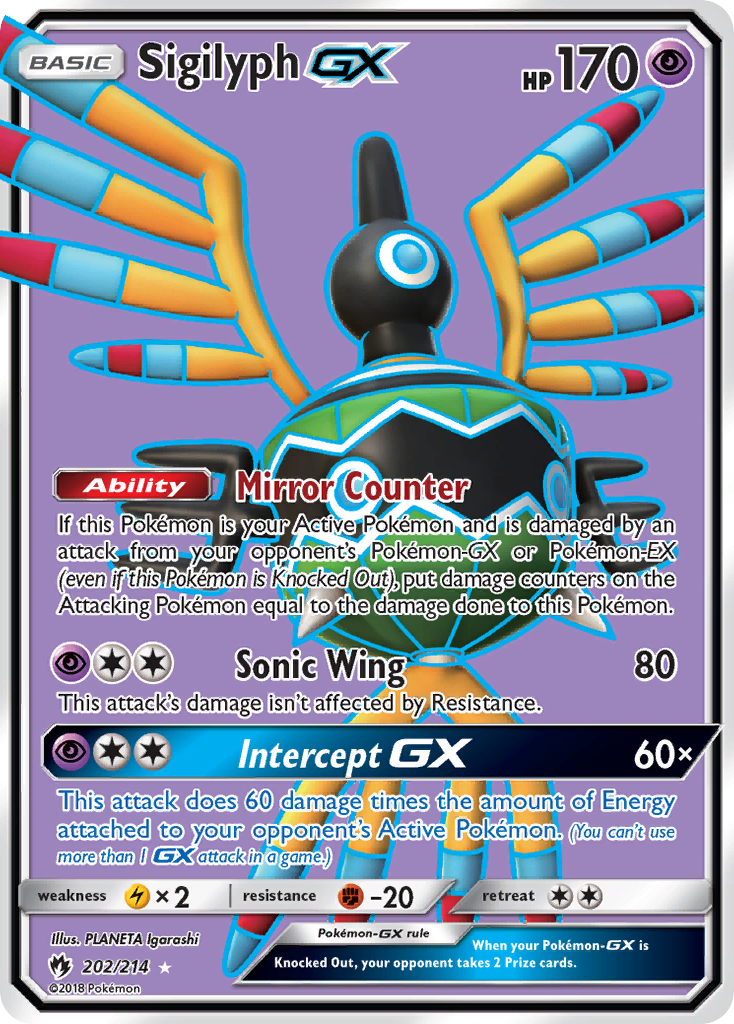 Sigilyph GX (202/214) [Sun & Moon: Lost Thunder] | Jack's On Queen