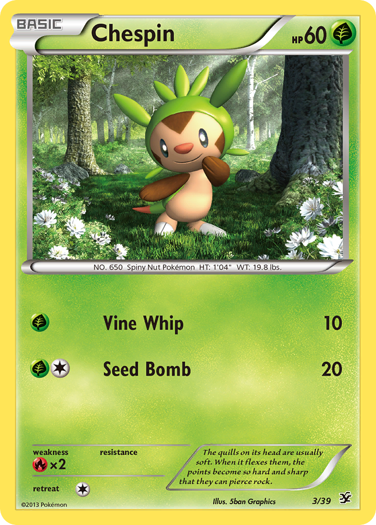 Chespin (3/39) [XY: Kalos Starter Set] | Jack's On Queen