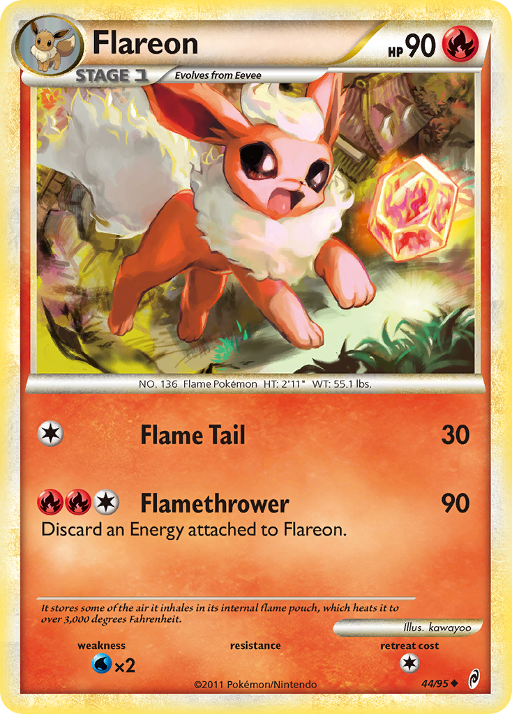 Flareon (44/95) [HeartGold & SoulSilver: Call of Legends] | Jack's On Queen