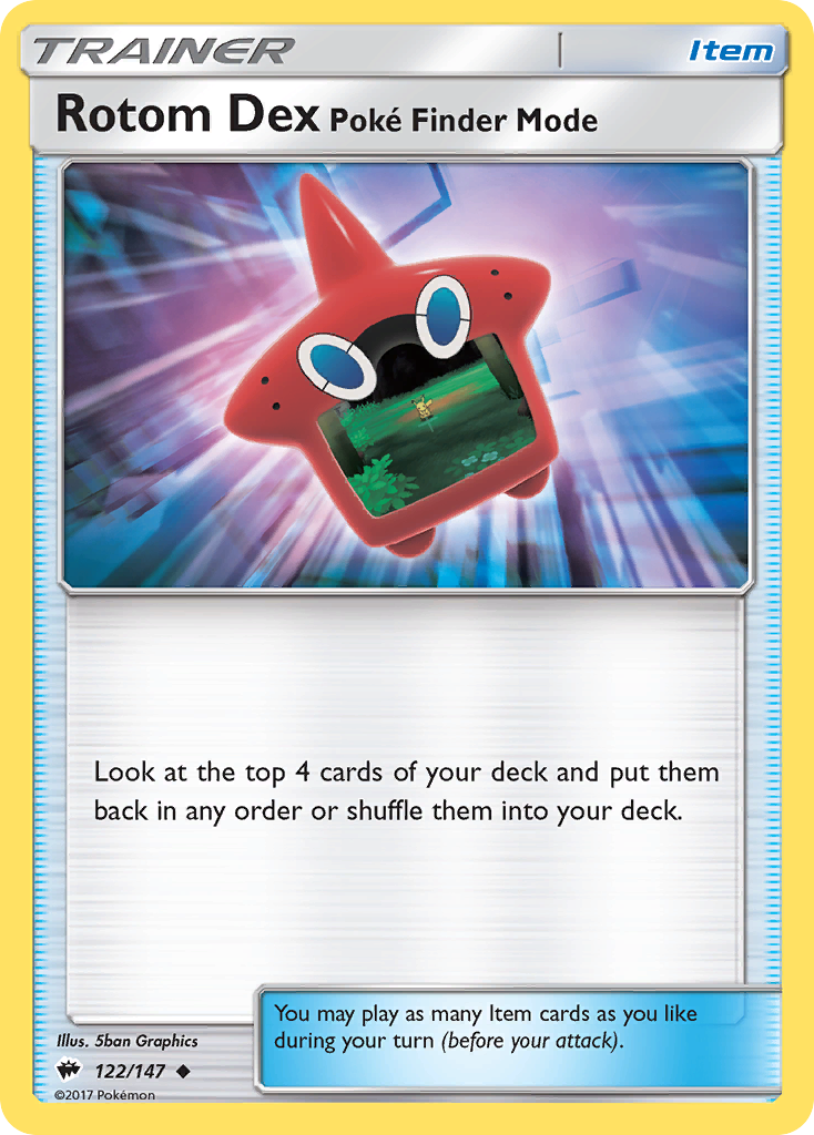 Rotom Dex Poke Finder Mode (122/147) [Sun & Moon: Burning Shadows] | Jack's On Queen