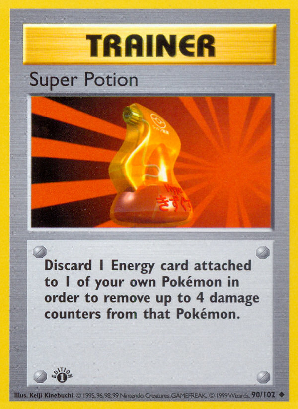 Super Potion (90/102) (Shadowless) [Base Set 1st Edition] | Jack's On Queen