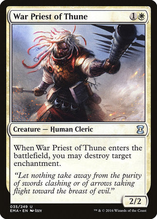 War Priest of Thune [Eternal Masters] | Jack's On Queen