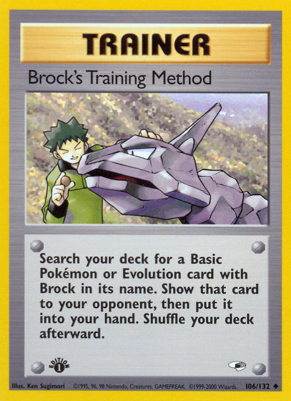 Brock's Training Method (106/132) [Gym Heroes 1st Edition] | Jack's On Queen