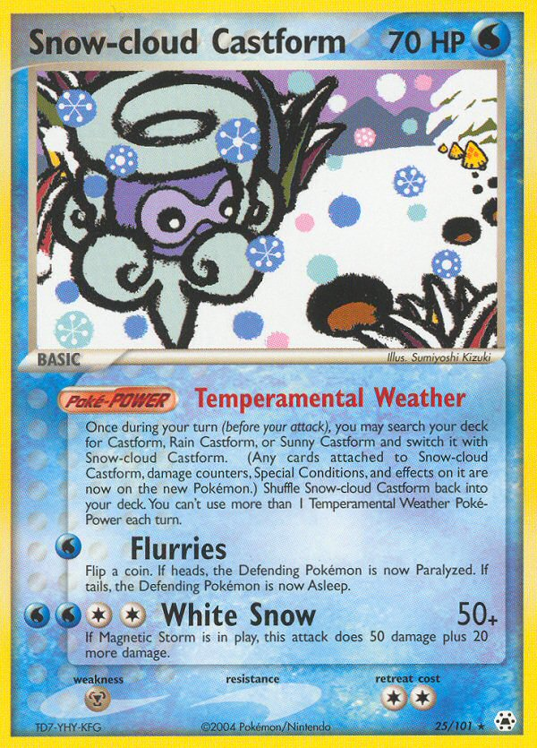 Snow-cloud Castform (25/101) [EX: Hidden Legends] | Jack's On Queen