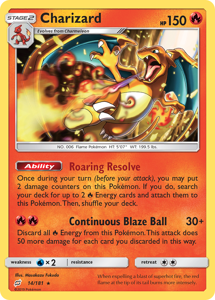 Charizard (14/181) [Sun & Moon: Team Up] | Jack's On Queen