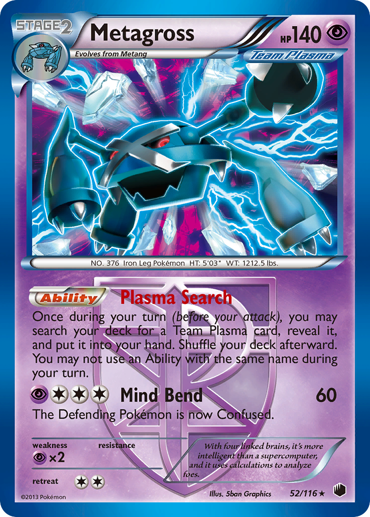 Metagross (52/116) [Black & White: Plasma Freeze] | Jack's On Queen