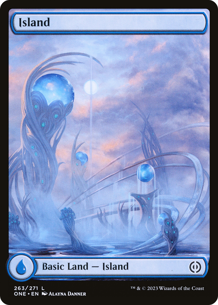 Island (263) (Full-Art) [Phyrexia: All Will Be One] | Jack's On Queen
