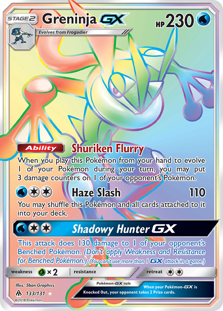 Greninja GX (133/131) [Sun & Moon: Forbidden Light] | Jack's On Queen