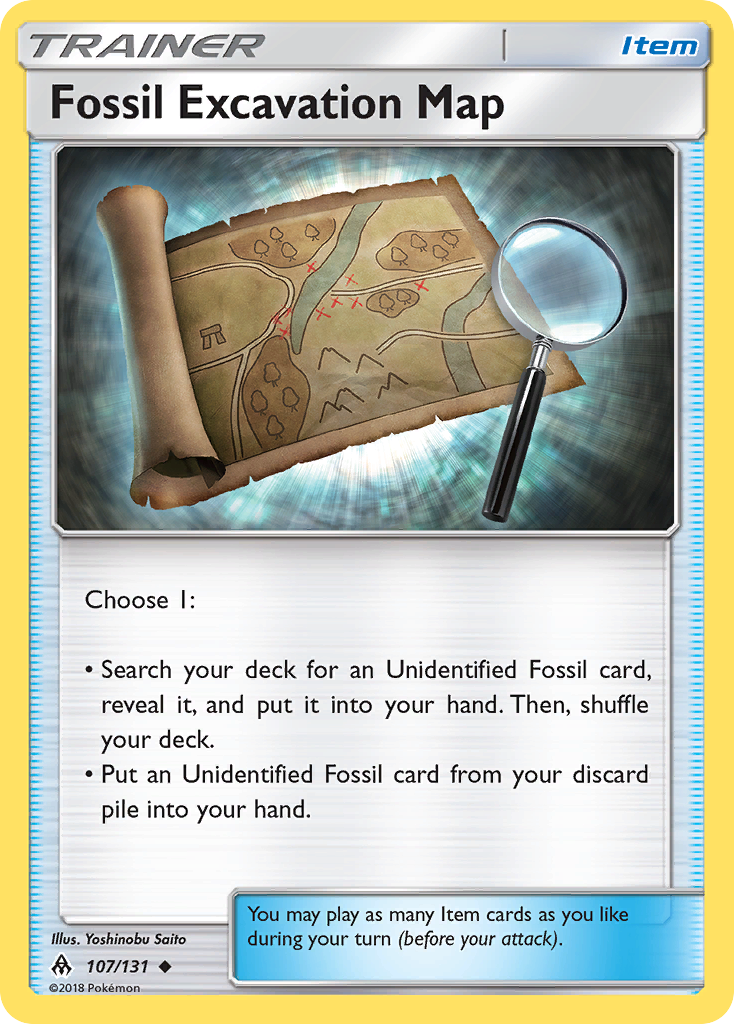 Fossil Excavation Map (107/131) [Sun & Moon: Forbidden Light] | Jack's On Queen