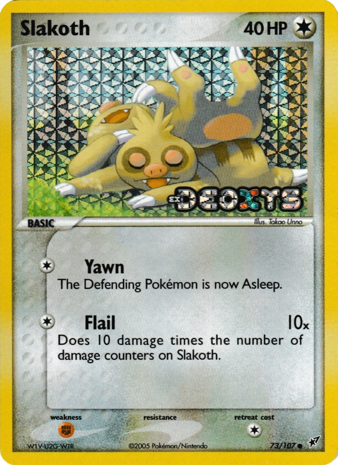 Slakoth (73/107) (Stamped) [EX: Deoxys] | Jack's On Queen