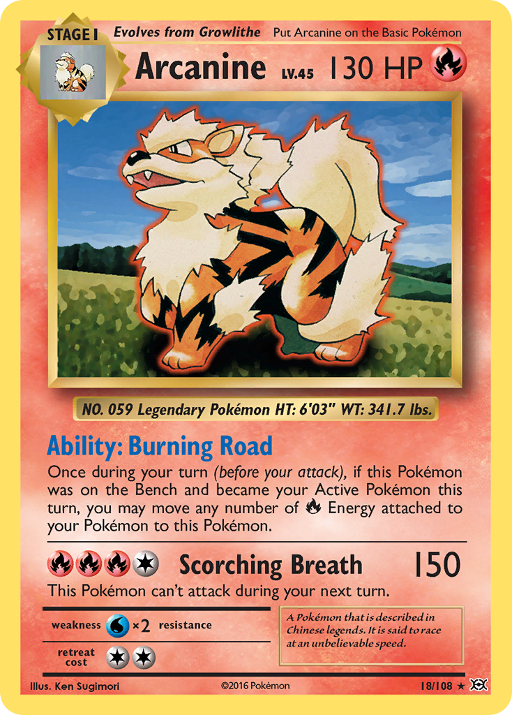 Arcanine (18/108) [XY: Evolutions] | Jack's On Queen