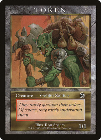 Goblin Soldier Token (Apocalypse) [Magic Player Rewards 2001] | Jack's On Queen