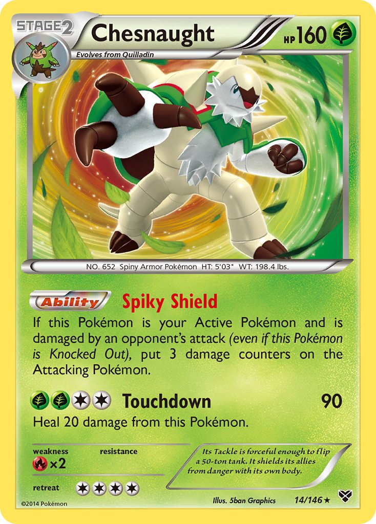 Chesnaught (14/146) (Cosmos Holo) (Blister Exclusive) [XY: Base Set] | Jack's On Queen