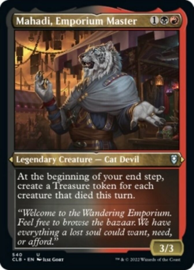 Mahadi, Emporium Master (Foil Etched) [Commander Legends: Battle for Baldur's Gate] | Jack's On Queen