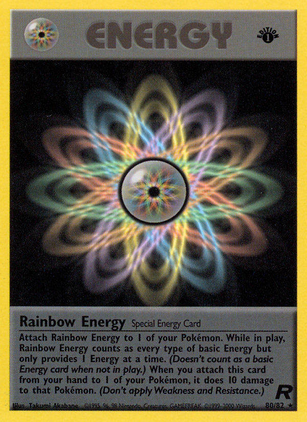 Rainbow Energy (80/82) [Team Rocket 1st Edition] | Jack's On Queen