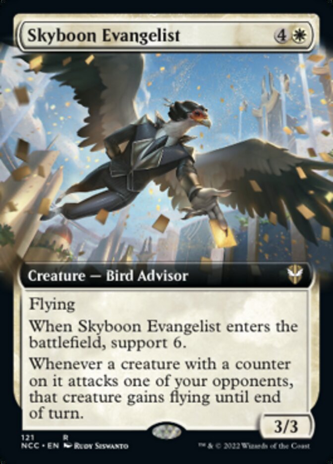 Skyboon Evangelist (Extended Art) [Streets of New Capenna Commander] | Jack's On Queen