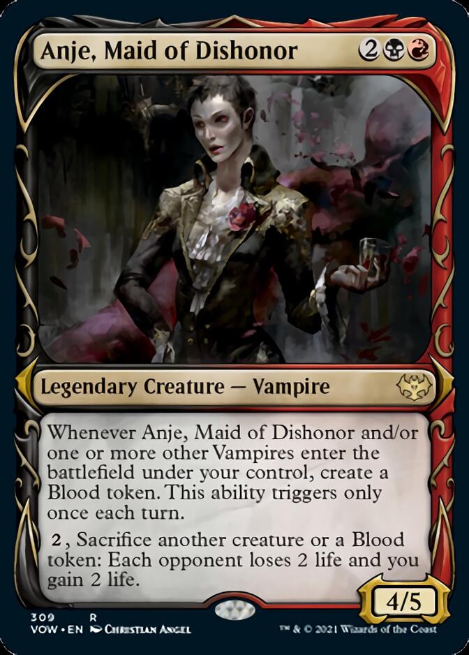 Anje, Maid of Dishonor (Showcase Fang Frame) [Innistrad: Crimson Vow] | Jack's On Queen