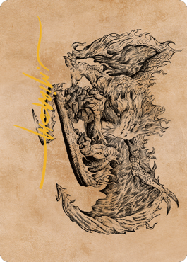 Miirym, Sentinel Wyrm Art Card (Gold-Stamped Signature) [Commander Legends: Battle for Baldur's Gate Art Series] | Jack's On Queen