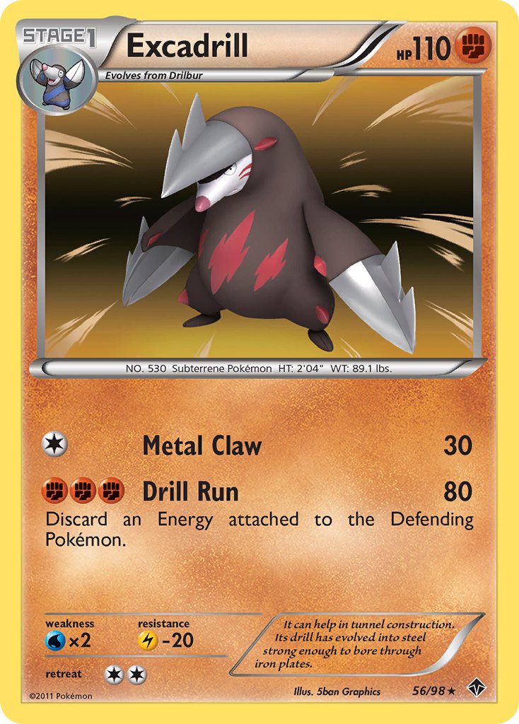 Excadrill (56/98) (Cosmos Holo) (Blister Exclusive) [Black & White: Emerging Powers] | Jack's On Queen