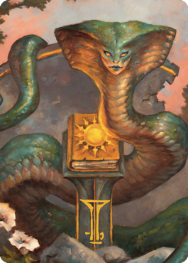 Guardian Naga Art Card (Gold-Stamped Signature) [Commander Legends: Battle for Baldur's Gate Art Series] | Jack's On Queen