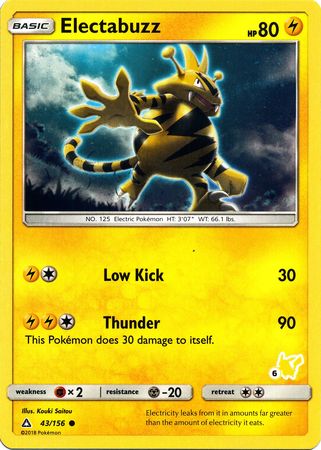 Electabuzz (43/156) (Pikachu Stamp #6) [Battle Academy 2020] | Jack's On Queen