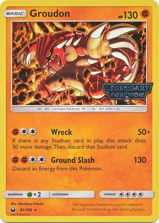 Groudon (81/168) (Cosmos Holo Gamestop Promo) [Sun & Moon: Celestial Storm] | Jack's On Queen