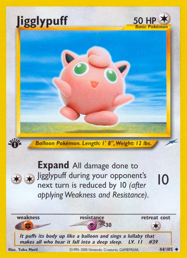 Jigglypuff (44/105) [Neo Destiny 1st Edition] | Jack's On Queen