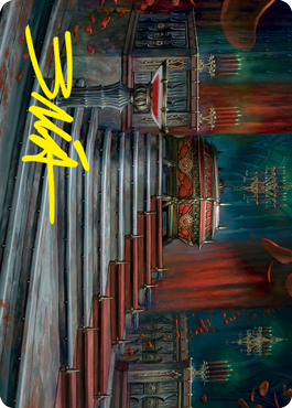Edgar Markov's Coffin Art Card (Gold-Stamped Signature) [Innistrad: Crimson Vow Art Series] | Jack's On Queen
