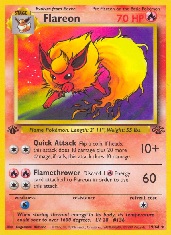 Flareon (19/64) [Jungle 1st Edition] | Jack's On Queen
