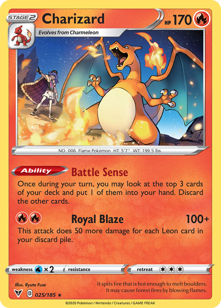 Charizard (025/185) [Sword & Shield: Vivid Voltage] | Jack's On Queen