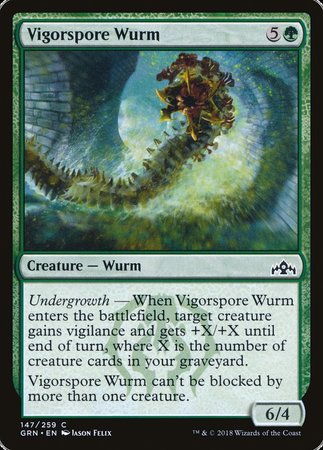 Vigorspore Wurm [Guilds of Ravnica] | Jack's On Queen