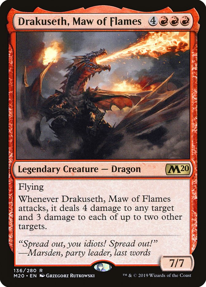 Drakuseth, Maw of Flames [Core Set 2020] | Jack's On Queen