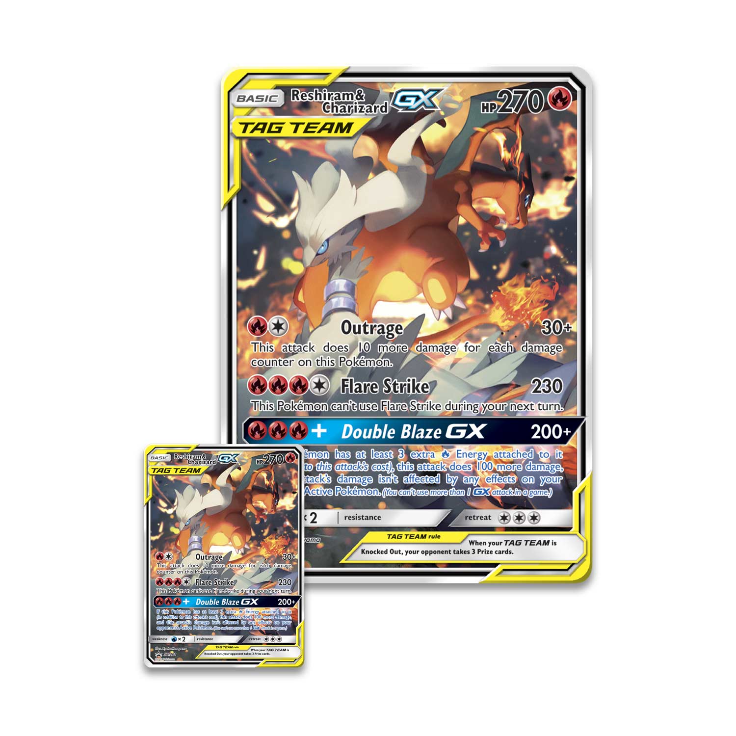 Sun & Moon: Unbroken Bonds - Tag Team Figure Collection (Reshiram & Charizard GX) | Jack's On Queen