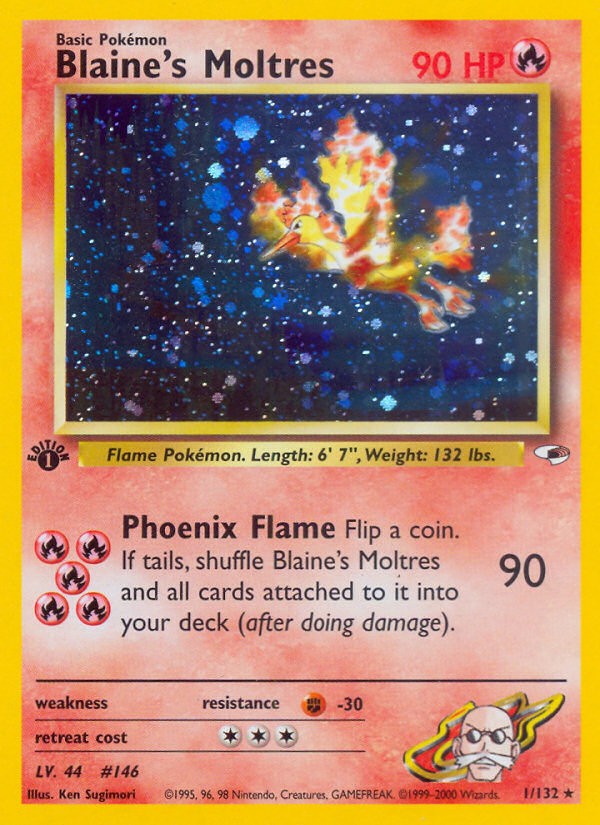 Blaine's Moltres (1/132) [Gym Heroes 1st Edition] | Jack's On Queen