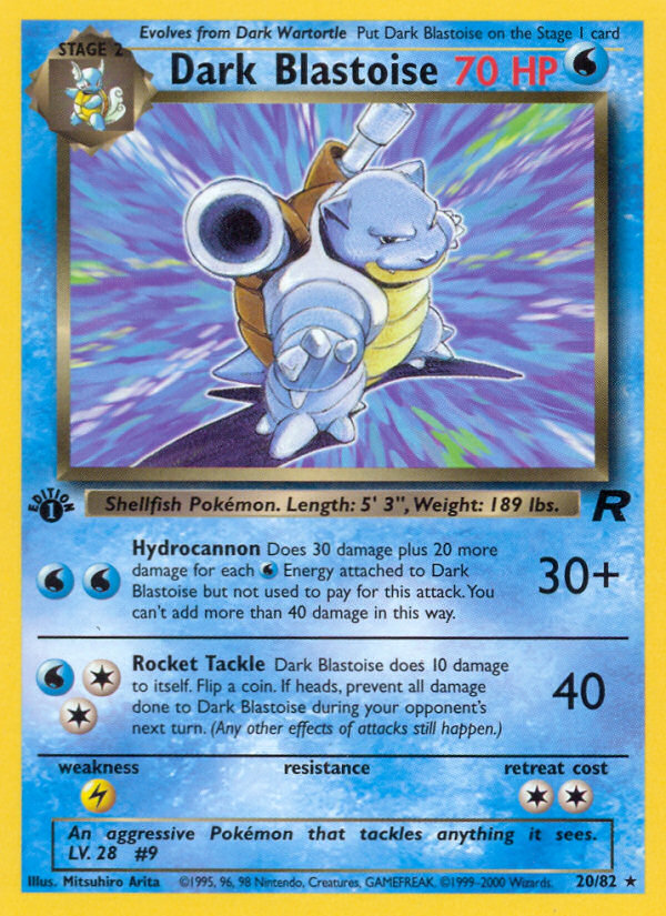 Dark Blastoise (20/82) [Team Rocket 1st Edition] | Jack's On Queen