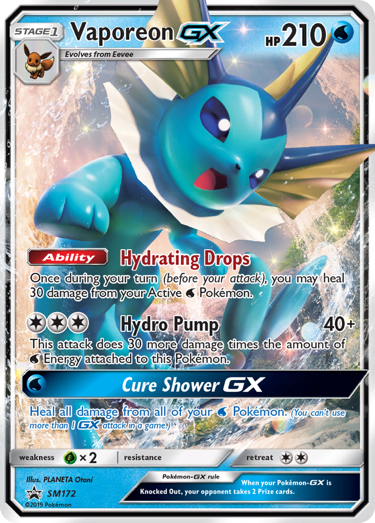 Vaporeon GX (SM172) [Sun & Moon: Black Star Promos] | Jack's On Queen