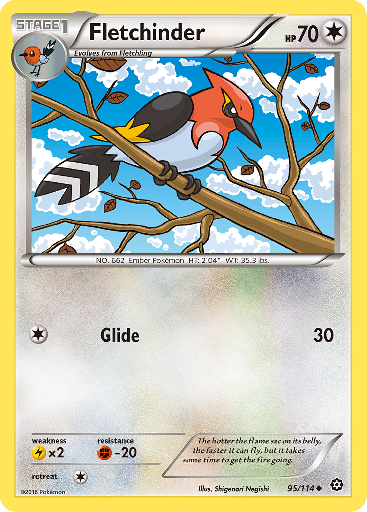 Fletchinder (95/114) [XY: Steam Siege] | Jack's On Queen